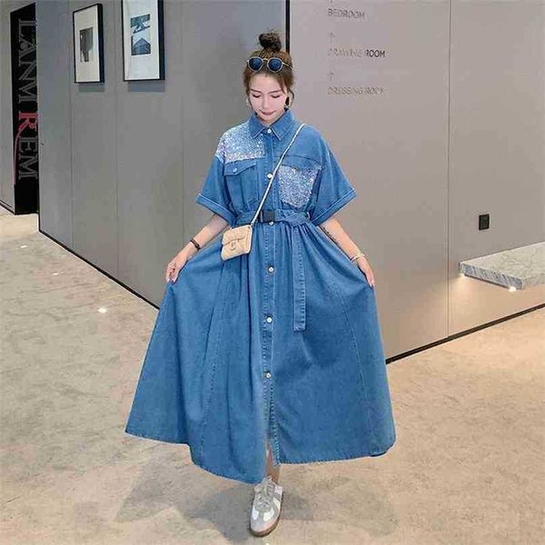 women's midi casual dress loose large size denim tall long knee temperament fit fashion summer 2p1713 210526, Black;gray
women's midi casual dress loose large size denim tall long knee temperament fit fashion summer 2p1713 210526, Black;gray