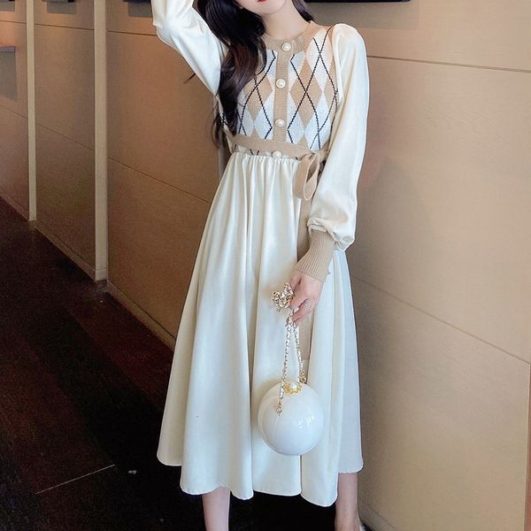 new 2021 japanese fashion autumn and winter vintage one-piece skirt lace knitted round neck long sleeve 2 6q8v, Black;gray
new 2021 japanese fashion autumn and winter vintage one-piece skirt lace knitted round neck long sleeve 2 6q8v, Black;gray