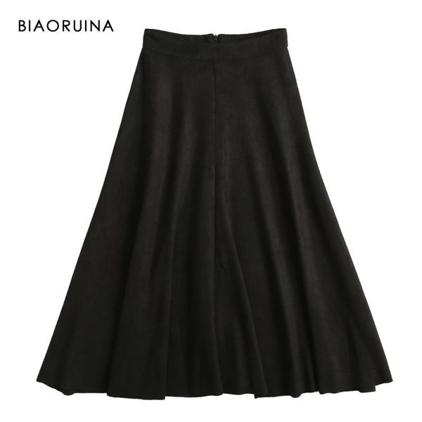 skirts biaoruina women's suede solid color all-match casual a-line skirt female elegant high waist fashion back zipper, Black
skirts biaoruina women's suede solid color all-match casual a-line skirt female elegant high waist fashion back zipper, Black