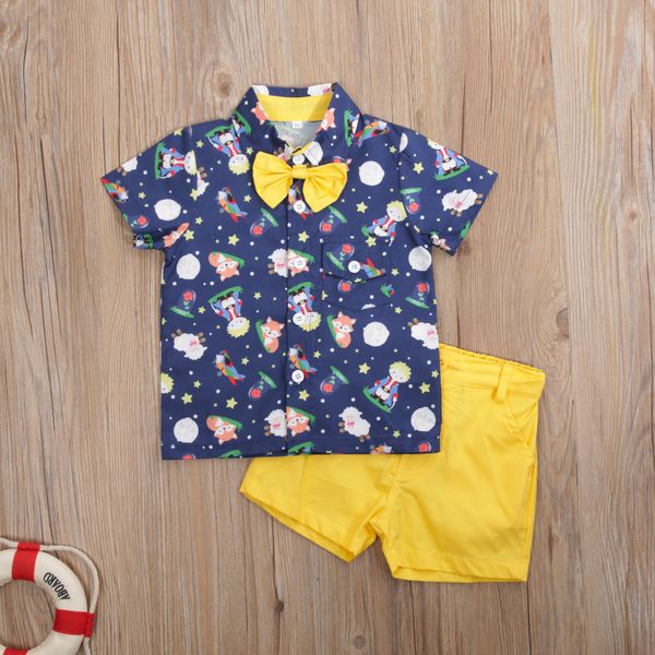 1-6y boys summer clothes sets cartoon print bow tie gentleman shirts shorts 4 style, White
1-6y boys summer clothes sets cartoon print bow tie gentleman shirts shorts 4 style, White