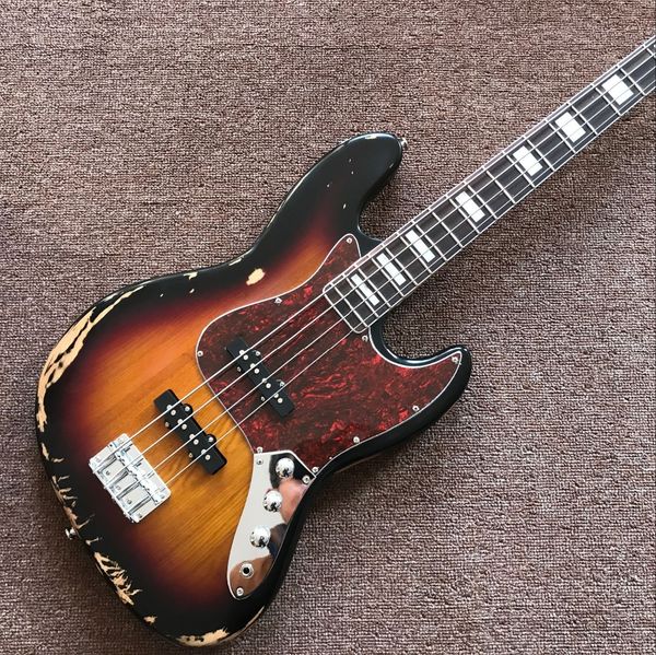 electric bass guitar.sunburst color,pickups 4-string handmade retro jazz gitaar
electric bass guitar.sunburst color,pickups 4-string handmade retro jazz gitaar