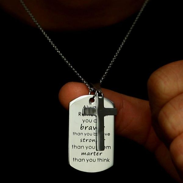 pendant necklaces personality stainless steel cross necklace for men women couple long chain hip hop jewelry anniversary gifts, Silver
pendant necklaces personality stainless steel cross necklace for men women couple long chain hip hop jewelry anniversary gifts, Silver