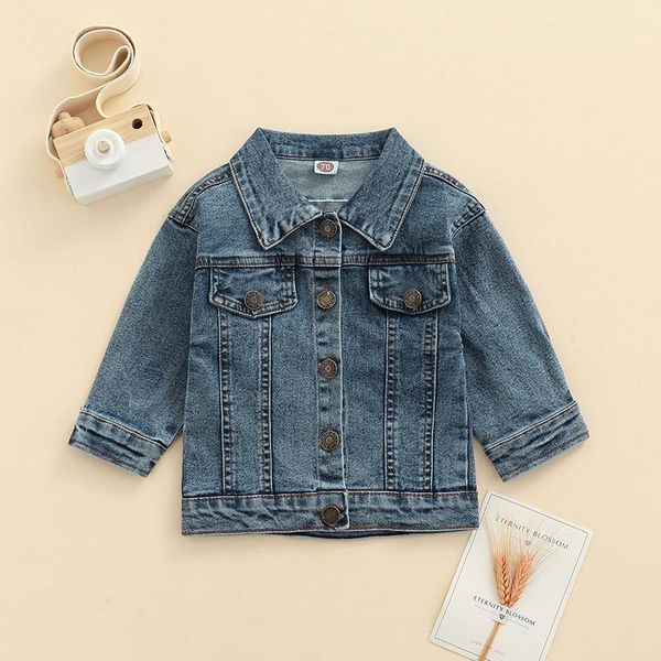 jackets autumn baby girls boys kids coats toddlers long sleeve denim lapel buttons cardigans dress loose outerwear, Blue;gray
jackets autumn baby girls boys kids coats toddlers long sleeve denim lapel buttons cardigans dress loose outerwear, Blue;gray