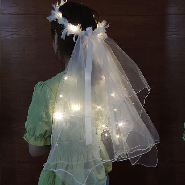 hair accessories 10pcs women girls glow light veil headdress garland lace mesh festival birthday party dress decoration princess, Slivery;white
hair accessories 10pcs women girls glow light veil headdress garland lace mesh festival birthday party dress decoration princess, Slivery;white