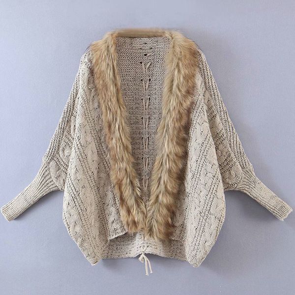 2021 new autumn winter women cardigans sweaters warm sweater long sleeve female big fur collar elegant outwear uak2, White;black
2021 new autumn winter women cardigans sweaters warm sweater long sleeve female big fur collar elegant outwear uak2, White;black