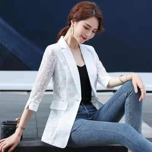 women's jackets spring summer women 3/4 sleeve thin cardigan sun protection clothing hollow lace slim shawl office ladies work wear x23, Black;brown
women's jackets spring summer women 3/4 sleeve thin cardigan sun protection clothing hollow lace slim shawl office ladies work wear x23, Black;brown
