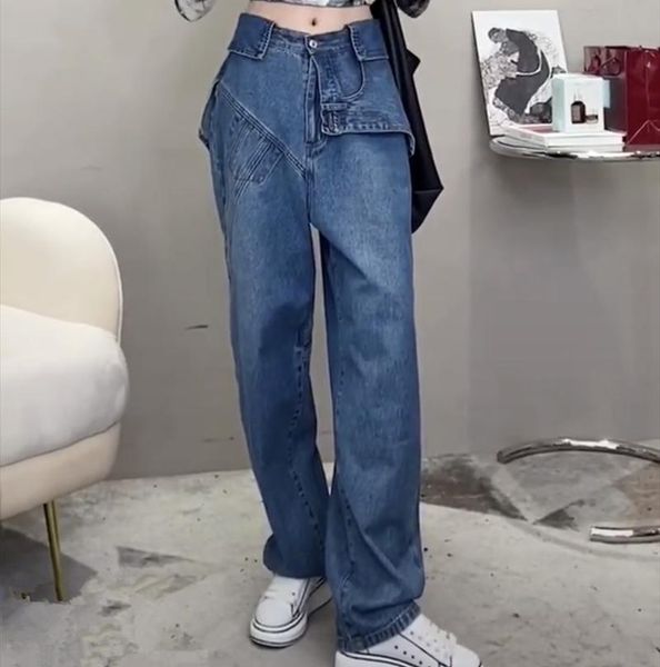 women's pants & capris european autumn design sense denim fake two-piece loose straight thin wide-leg jeans women fashion streetwear 20, Black;white
women's pants & capris european autumn design sense denim fake two-piece loose straight thin wide-leg jeans women fashion streetwear 20, Black;white