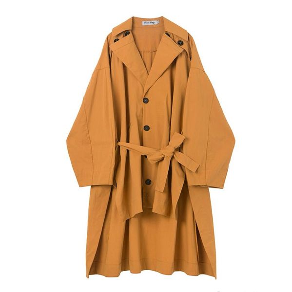 men's trench coats male overcoat spring autumn coat clothing men harajuku streetwear asymmetry design fashion casual loose windbreaker, Tan;black
men's trench coats male overcoat spring autumn coat clothing men harajuku streetwear asymmetry design fashion casual loose windbreaker, Tan;black