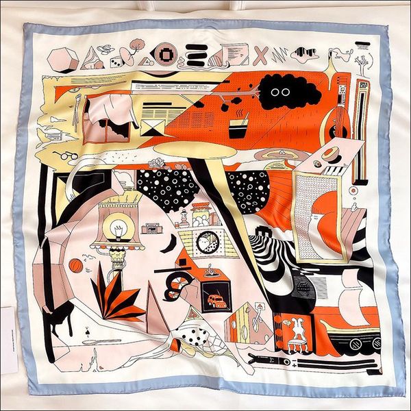 scarves satin designer head scarf for ladies silk luxury hand sewn edges 90 digital print woman neck foulard luxe headwrap, Blue;gray
scarves satin designer head scarf for ladies silk luxury hand sewn edges 90 digital print woman neck foulard luxe headwrap, Blue;gray