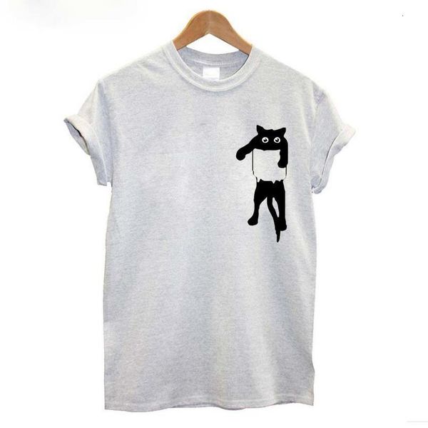 2021 new cat pocket funny t shirt women 100% cotton vintage tshirt loose streetwear female cloth hip hop hipster novelty tee, White
2021 new cat pocket funny t shirt women 100% cotton vintage tshirt loose streetwear female cloth hip hop hipster novelty tee, White