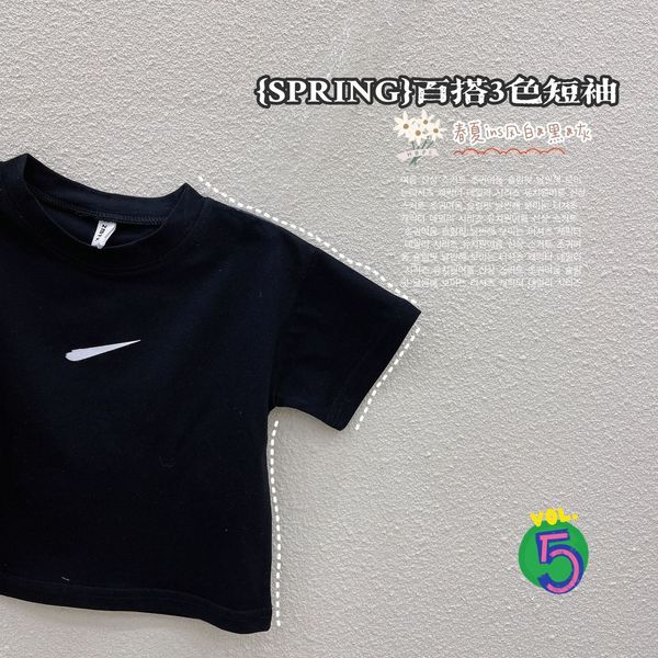 miao 2021 spring new boys and xuan children's girls solid color t-shirt korean simple short sleeve top, Black;white
miao 2021 spring new boys and xuan children's girls solid color t-shirt korean simple short sleeve top, Black;white