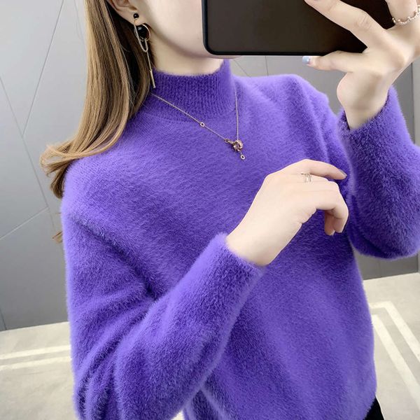 pure color sweater women's loose fitting pullover for autumn and winter wear languid style, White;black
pure color sweater women's loose fitting pullover for autumn and winter wear languid style, White;black