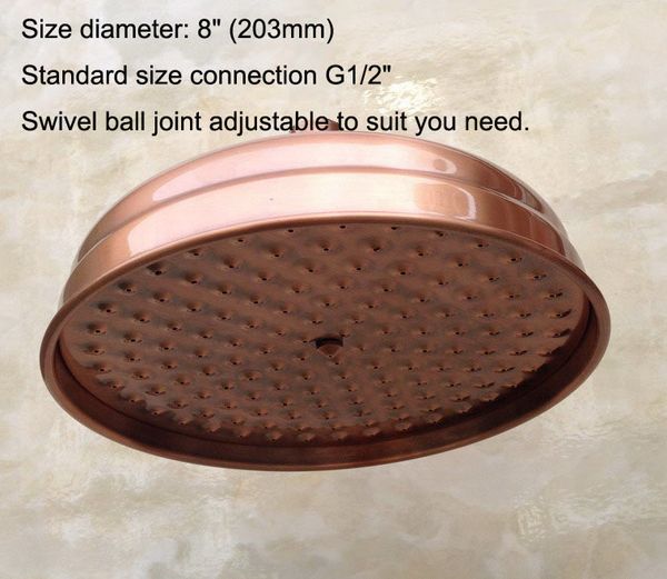 antique red copper round 8 rainfall shower head extension pipe wall arm shower arm bathroom accessory (standard 1/2) nsh100
antique red copper round 8 rainfall shower head extension pipe wall arm shower arm bathroom accessory (standard 1/2) nsh100