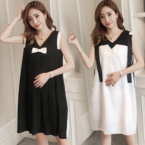 maternity dresses summer korean fashion dress sweet tank sleeveless pleat chiffon clothes for pregnant women v neck loose pregnancy, White
maternity dresses summer korean fashion dress sweet tank sleeveless pleat chiffon clothes for pregnant women v neck loose pregnancy, White