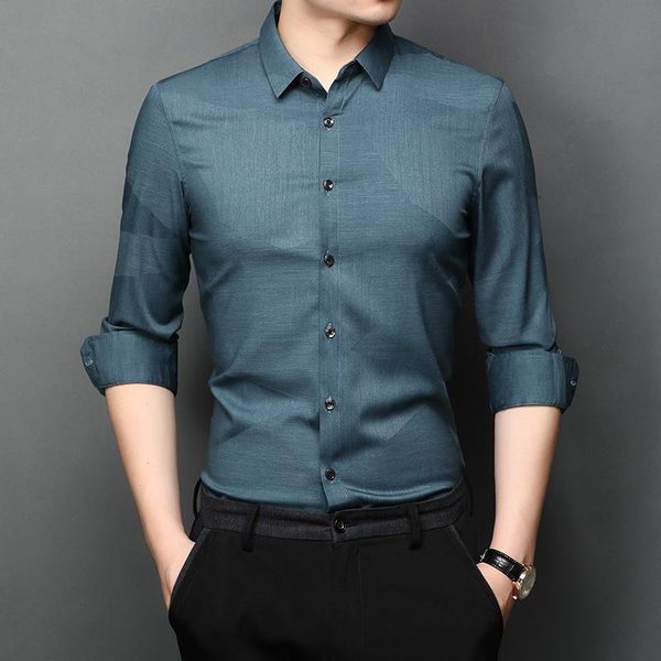 men's casual shirts long-sleeved men business shirt 2021 spring and autumn clothes zde1641, White;black
men's casual shirts long-sleeved men business shirt 2021 spring and autumn clothes zde1641, White;black