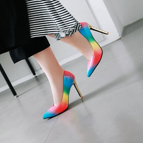 dress shoes high heels women fashion pointed rainbow pumps thin party wedding ladies size 33-43, Black
dress shoes high heels women fashion pointed rainbow pumps thin party wedding ladies size 33-43, Black