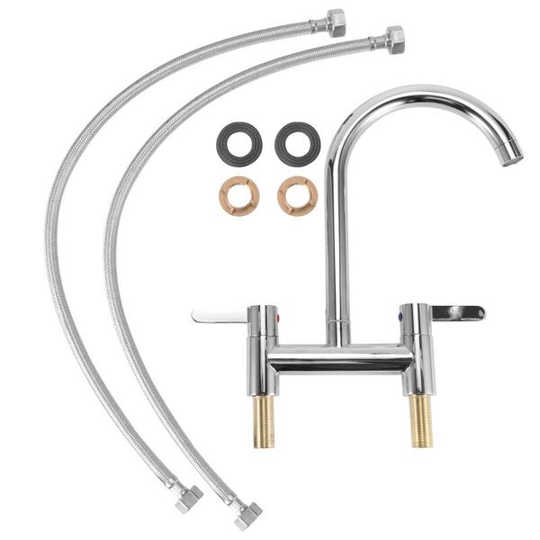 bathroom sink faucets kitchen brass mixer double handle single hole faucet tap