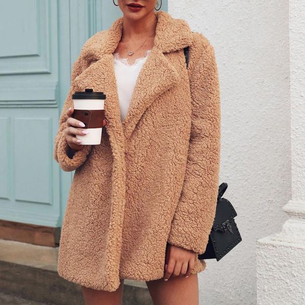 women's wool & blends 2021 fleece faux fur coat sweatshirts cardigan autumn winter women overcoat plush jackets female chaqueta mujer f, Black
women's wool & blends 2021 fleece faux fur coat sweatshirts cardigan autumn winter women overcoat plush jackets female chaqueta mujer f, Black