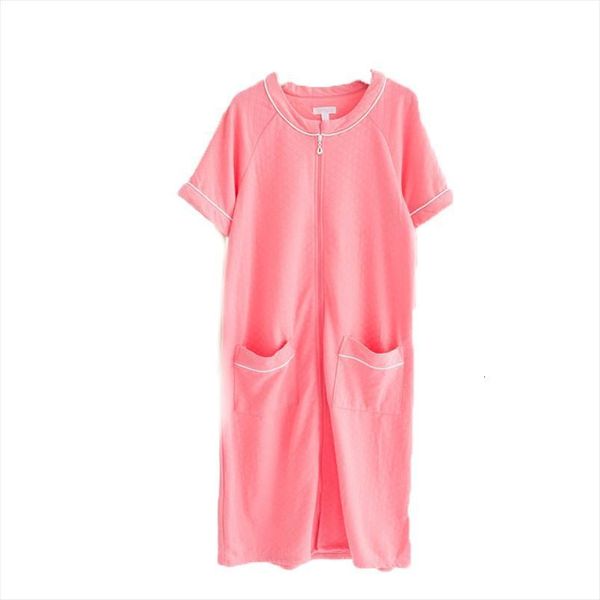 womans nightgown air layer women sleepwear autumn robe short sleeve zipper long nightdress, Black;red
womans nightgown air layer women sleepwear autumn robe short sleeve zipper long nightdress, Black;red