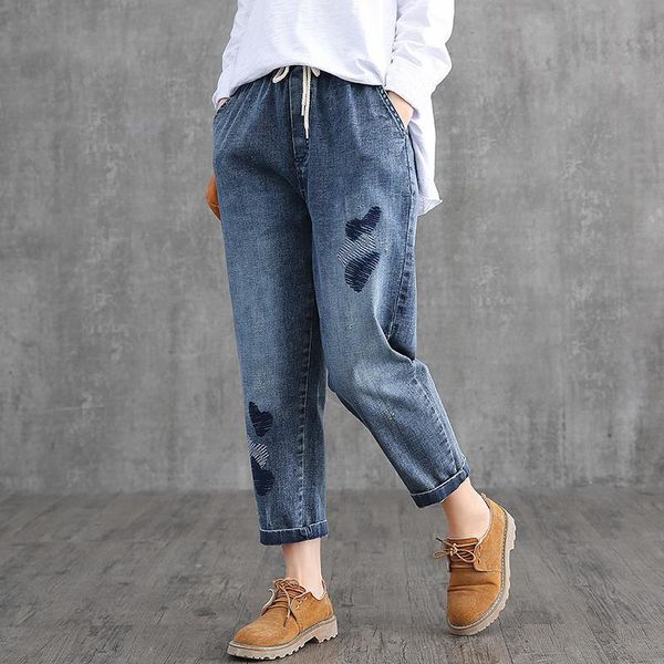women's jeans woman pants artistic embroidered straight loose fall casual pantalones vaqueros mujer, Blue
women's jeans woman pants artistic embroidered straight loose fall casual pantalones vaqueros mujer, Blue