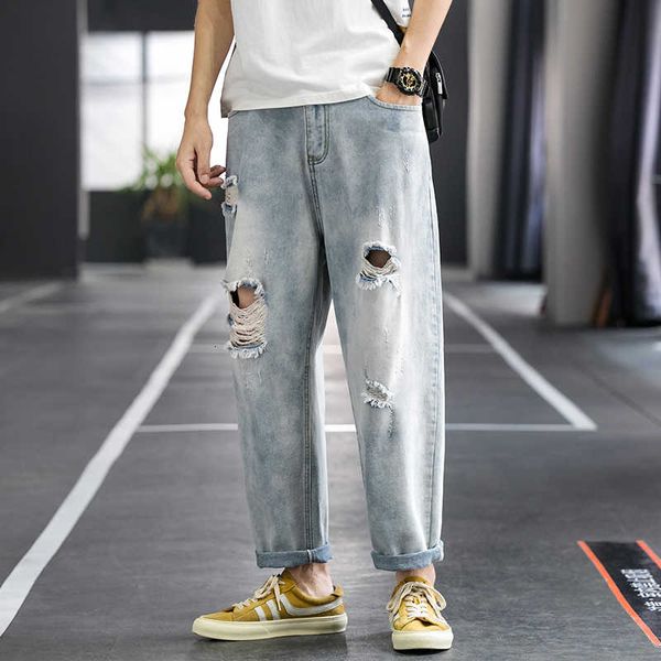 cowboy blue men straight hole denim 2021 spring harajuku streetwear losse casual jeans broek man clothing
cowboy blue men straight hole denim 2021 spring harajuku streetwear losse casual jeans broek man clothing