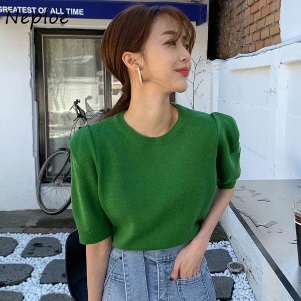 neploe 2021 new arrivals solid summer knitted t-shirt ladies o-neck puff sleeve female fashion chic sweet women tees 1f202 210315, White
neploe 2021 new arrivals solid summer knitted t-shirt ladies o-neck puff sleeve female fashion chic sweet women tees 1f202 210315, White