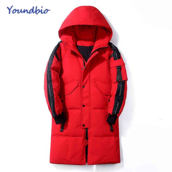 's long down 2021 winter new hooded thickening warm waterproof s solid soft shell windbreaker et for men, Black;white
's long down 2021 winter new hooded thickening warm waterproof s solid soft shell windbreaker et for men, Black;white