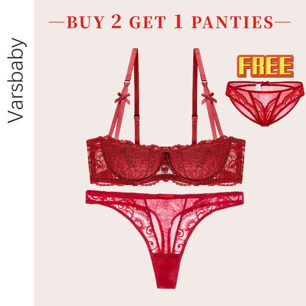 lingerie shell half cup underwire ladies embroidered lace underwear bra + thong panties 2 piece set, Red;black
lingerie shell half cup underwire ladies embroidered lace underwear bra + thong panties 2 piece set, Red;black