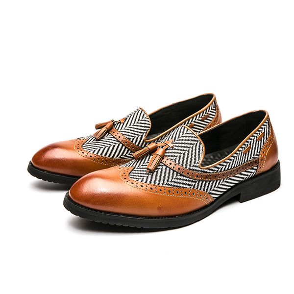 luxury britain designer mens pointed tassels patchwork wedding evening shoes flats casual loafers formal dress zapatos hombre, Black
luxury britain designer mens pointed tassels patchwork wedding evening shoes flats casual loafers formal dress zapatos hombre, Black
