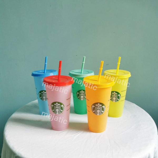 starbucks tumblers 24oz/710ml plastic mug lid reusable clear drinking flat bottom pillar shape straw bardian color changing flash cup
starbucks tumblers 24oz/710ml plastic mug lid reusable clear drinking flat bottom pillar shape straw bardian color changing flash cup