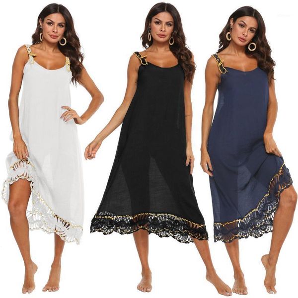 summer dress for women 2021 beach kaftan cover up bathroom outlet clothing backless solid color suspender patchwork women's swimwear, White;black
summer dress for women 2021 beach kaftan cover up bathroom outlet clothing backless solid color suspender patchwork women's swimwear, White;black