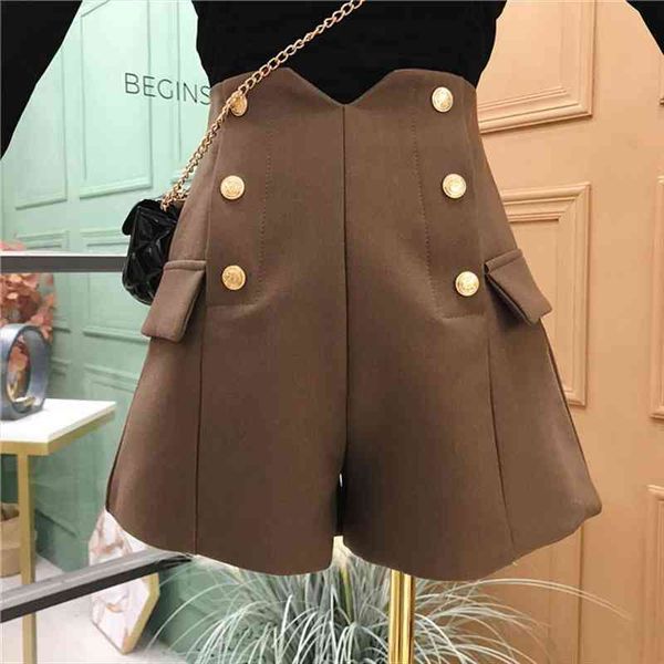 winter autumn black brown women shorts double-breasted casual high waist a-line wide leg female kz888, White;black
winter autumn black brown women shorts double-breasted casual high waist a-line wide leg female kz888, White;black