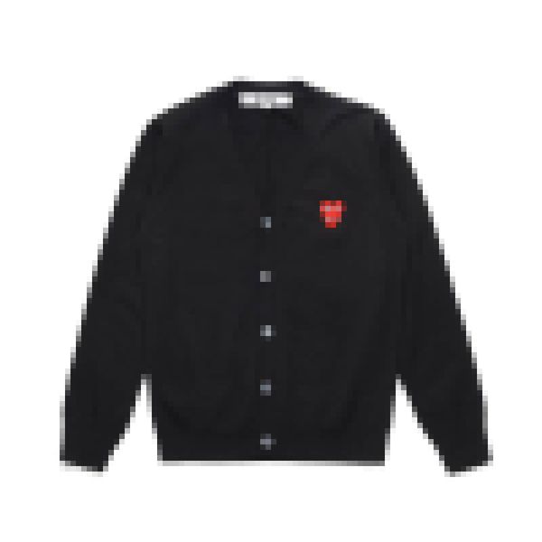 com des garcons heart holiday heart play c218-3 -gray-v-neck wool button cardigan sweater, White
com des garcons heart holiday heart play c218-3 -gray-v-neck wool button cardigan sweater, White