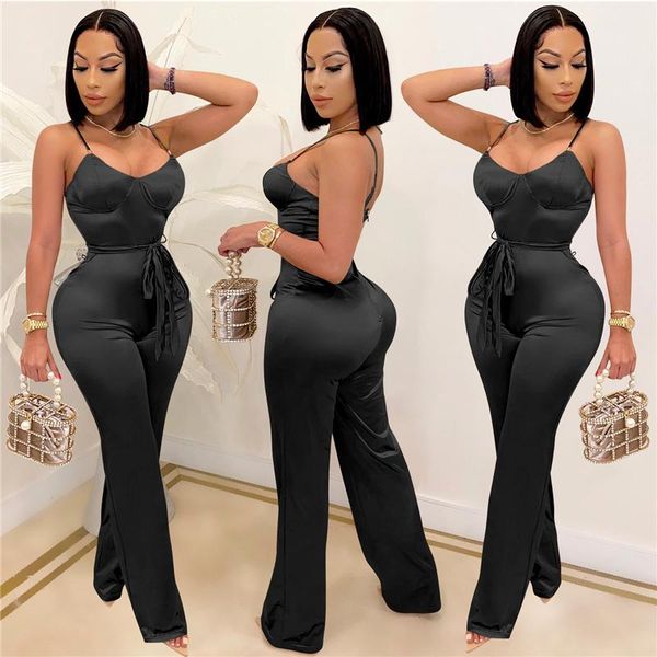 2021 women fashion sleeveless solid color backless jumpsuit for ladies female, Black;white
2021 women fashion sleeveless solid color backless jumpsuit for ladies female, Black;white