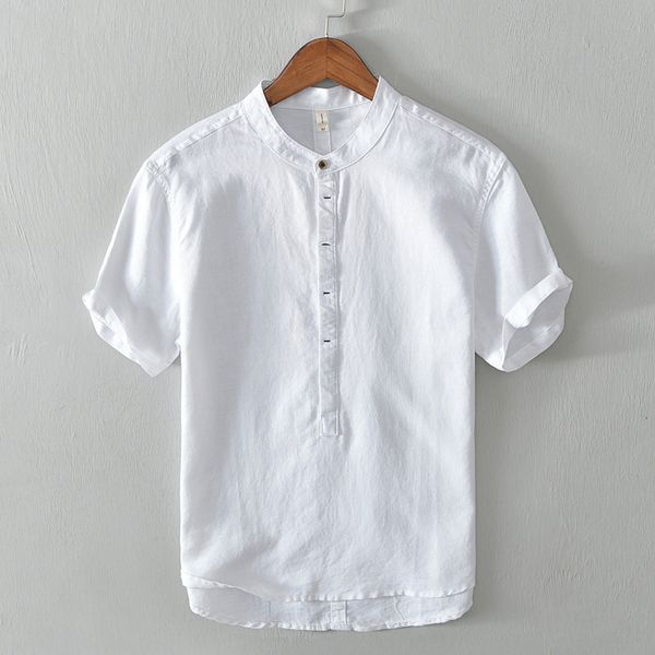 men's casual shirts 2021 summer collar fabric fold linen cotton short sleeve fashion men's shirt hb341, White;black
men's casual shirts 2021 summer collar fabric fold linen cotton short sleeve fashion men's shirt hb341, White;black