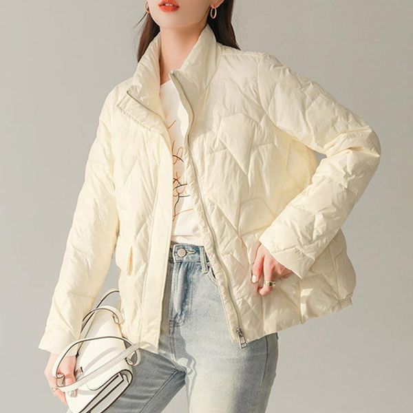 women's jackets 2021 short white duck down stand collar long sleeve zipper jacket lady casual warm panelled pocket cardigan coat, Black;brown
women's jackets 2021 short white duck down stand collar long sleeve zipper jacket lady casual warm panelled pocket cardigan coat, Black;brown