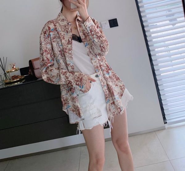 women's blouses & shirts women shirt 2021 summer vintage print casual versatile blouse cardigan woman, White
women's blouses & shirts women shirt 2021 summer vintage print casual versatile blouse cardigan woman, White