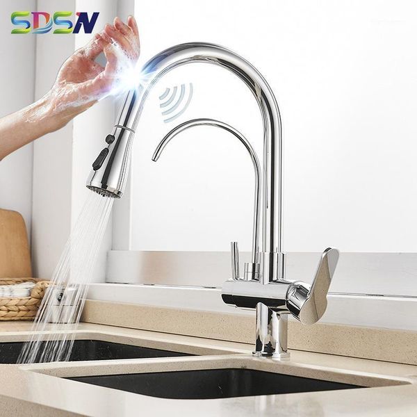 touch kitchen faucets polished chrome filtered mixer tap pull out sensor faucet three ways filter bathroom sink1
touch kitchen faucets polished chrome filtered mixer tap pull out sensor faucet three ways filter bathroom sink1