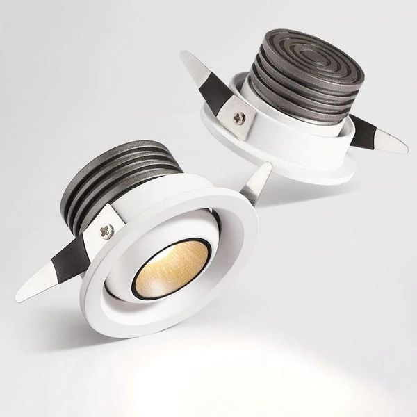 downlights cob led ceiling recessed lamps 3w ac110v 220v wall washer showcase cabinet spot light hole d35mm