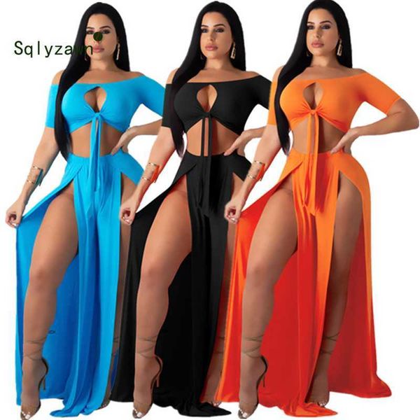 women off shoulder summer boho maxi long dress party beach dresses cutout hole high split sundress solid 2 piece dress 210709, Black;gray
women off shoulder summer boho maxi long dress party beach dresses cutout hole high split sundress solid 2 piece dress 210709, Black;gray