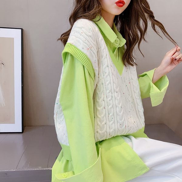 spring new 2021 women casual fashion loose v-neck loose short panelled twist sleeveless knitting pullover vest coat 8y892, Black;brown
spring new 2021 women casual fashion loose v-neck loose short panelled twist sleeveless knitting pullover vest coat 8y892, Black;brown