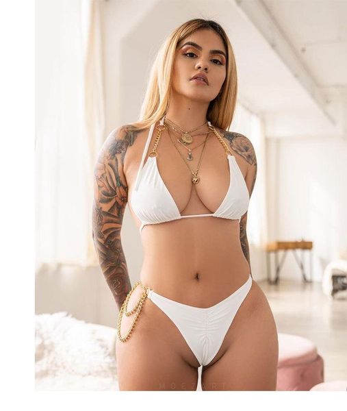 solid two piece chain bikini set triangle halter swim suit high waist micro thong pool party bikini
solid two piece chain bikini set triangle halter swim suit high waist micro thong pool party bikini