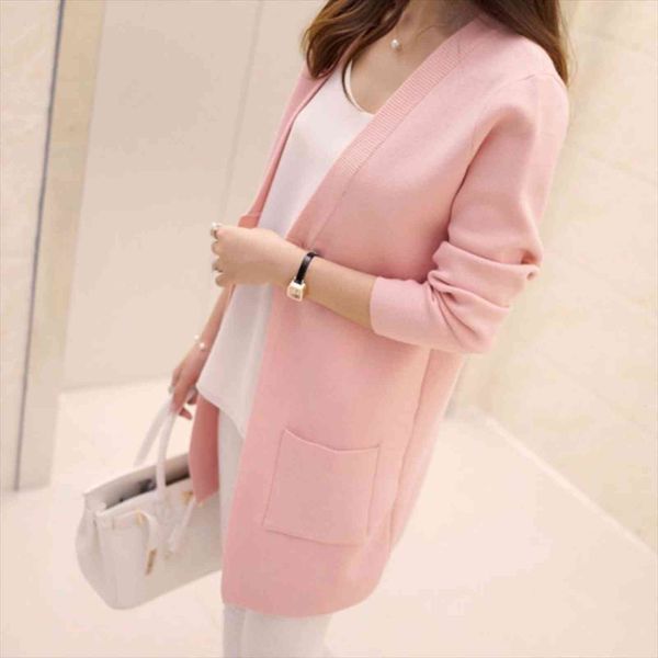 casual cardigan women knit spring womens sweaters autumn long knitted korean slim cardigans loose coats female, White;black
casual cardigan women knit spring womens sweaters autumn long knitted korean slim cardigans loose coats female, White;black