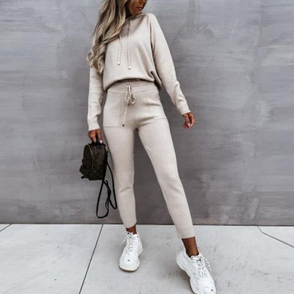 women's two piece pants autumn winter long sleeve slim pencil pant women sets fashion casual solid hooded sweatshirt+long suit, White
women's two piece pants autumn winter long sleeve slim pencil pant women sets fashion casual solid hooded sweatshirt+long suit, White
