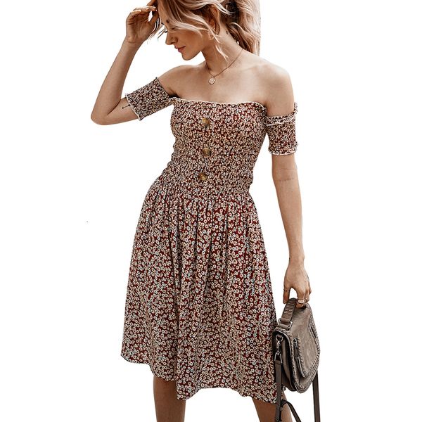2021 new strapless off the shoulder beach women slash neck buttons floral bohemia dress casual summer sundress vestidos female 0pac, Black;gray
2021 new strapless off the shoulder beach women slash neck buttons floral bohemia dress casual summer sundress vestidos female 0pac, Black;gray