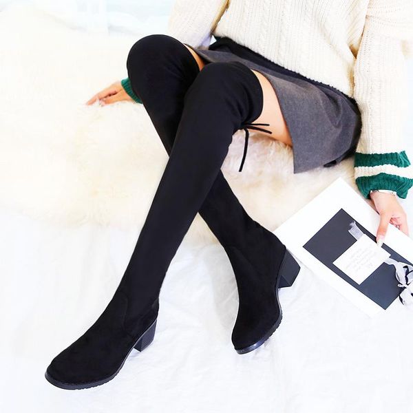 boots brand thigh high botines mujer plush fur shoes winter stovepipe stretch over knee long women lace-up velvet bottes, Black
boots brand thigh high botines mujer plush fur shoes winter stovepipe stretch over knee long women lace-up velvet bottes, Black