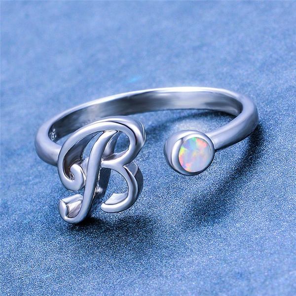 wedding rings cute female letter b open ring small blue white opal for women classic silver color engagement, Slivery;golden
wedding rings cute female letter b open ring small blue white opal for women classic silver color engagement, Slivery;golden
