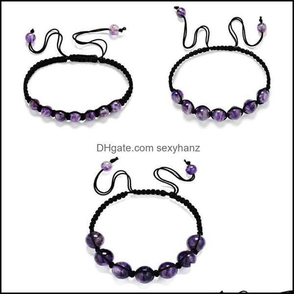 bracelets jewelry stone bracelet 6 8 10mm grade amethysts bead weave wheel chakra yoga energy for women beaded, strands drop delivery 20, Black
bracelets jewelry stone bracelet 6 8 10mm grade amethysts bead weave wheel chakra yoga energy for women beaded, strands drop delivery 20, Black