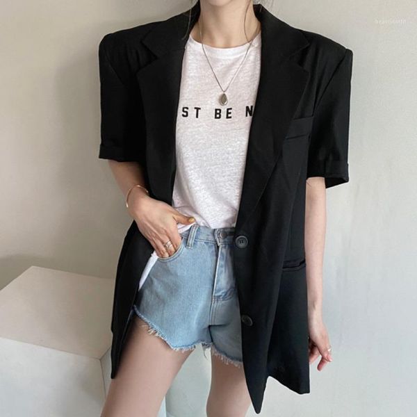 women's suits & blazers blazer summer thin style design sense niche retro back split casual loose short-sleeved suit jacket, White;black
women's suits & blazers blazer summer thin style design sense niche retro back split casual loose short-sleeved suit jacket, White;black