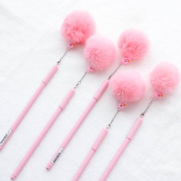 gel pens pen, flamingo pink hair ball neutral student stationery wholesale, cute examination pen
gel pens pen, flamingo pink hair ball neutral student stationery wholesale, cute examination pen